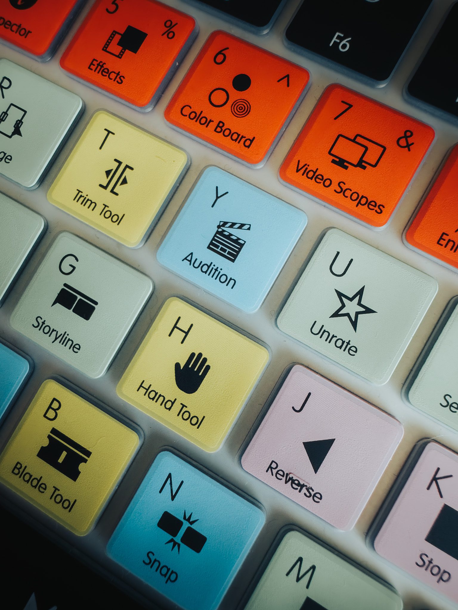 final cut pro editing keyboard
