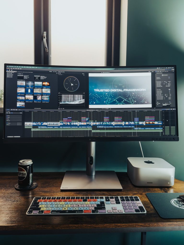 professional video editing set up